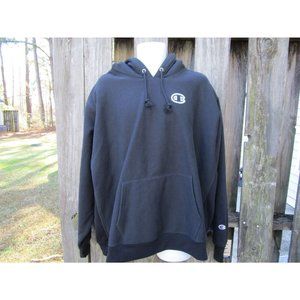 Champion Men's Reverse Weave Hoodie Double Logo Black Size 3x,  Heavyweight NEW